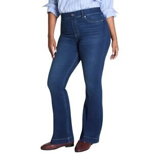 SPANX SpanxShape Everywear High Rise Flare Leg Jeans Poseidon Dark Wash Size 3X